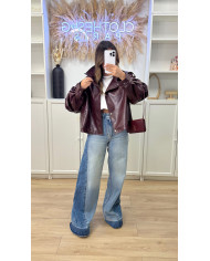 Veste Simili Vyni Bordeaux