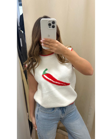Pull piment Blanc