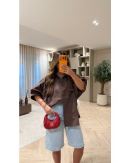 Bermuda jean bleu clair