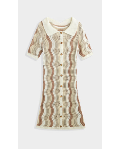 Robe crochet Casa Beige