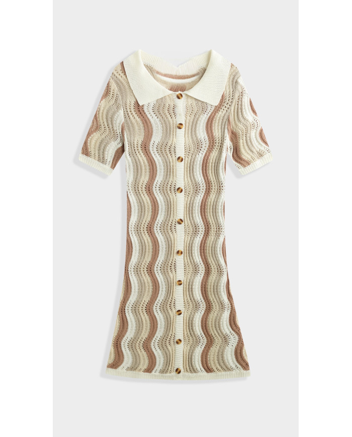 Robe crochet Casa Beige