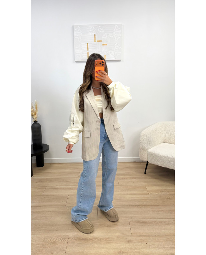 Veste blazer bombers Beige