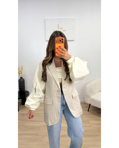Veste blazer bombers Beige