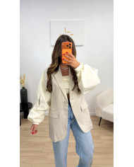 Veste blazer bombers Beige