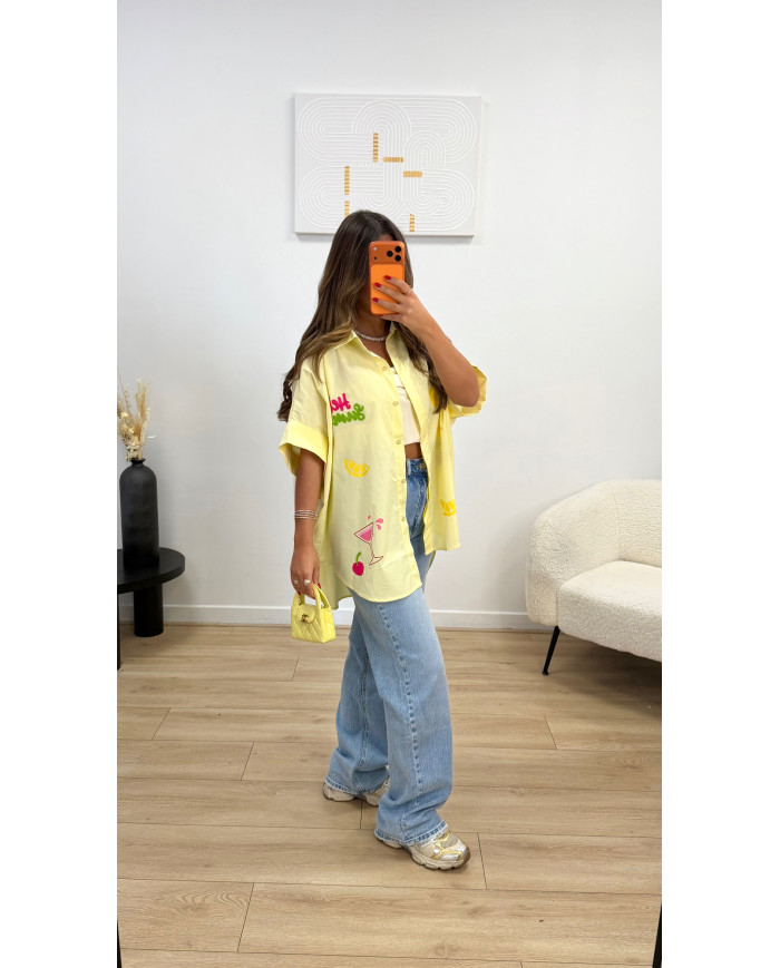 Chemise oversize jaune Summer