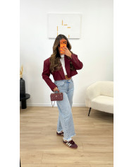 Jean mom effiloché Choco délavé