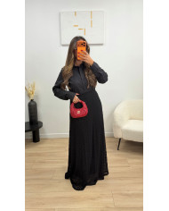 Chemise noir détails dentelle