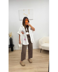 Haut crochet rond noir