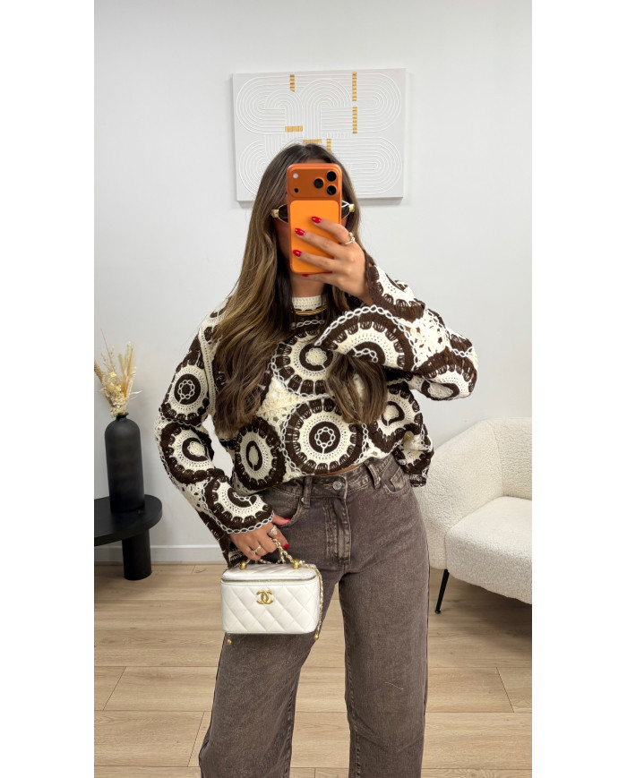 Haut crochet rond Choco