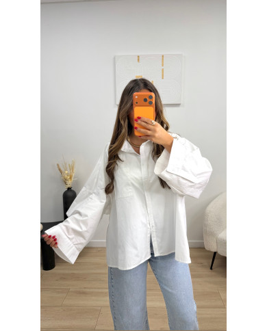 Chemise oversize Blanche coton