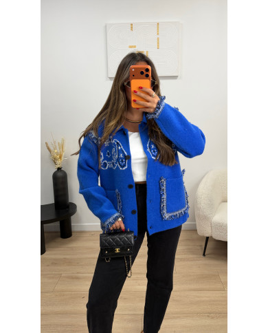 Cardigan KUJT Bleu Roi