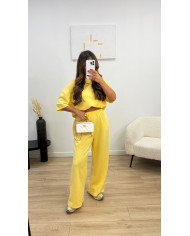 Ensemble basic jogging jaune