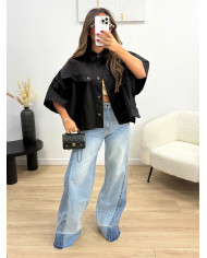 Haut crochet beige & rouge