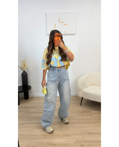 T-shirt Los Angeles Jaune