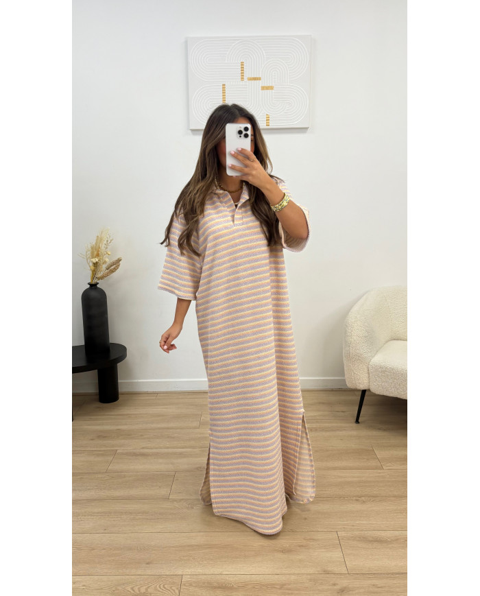 Robe coton crochet Pastel