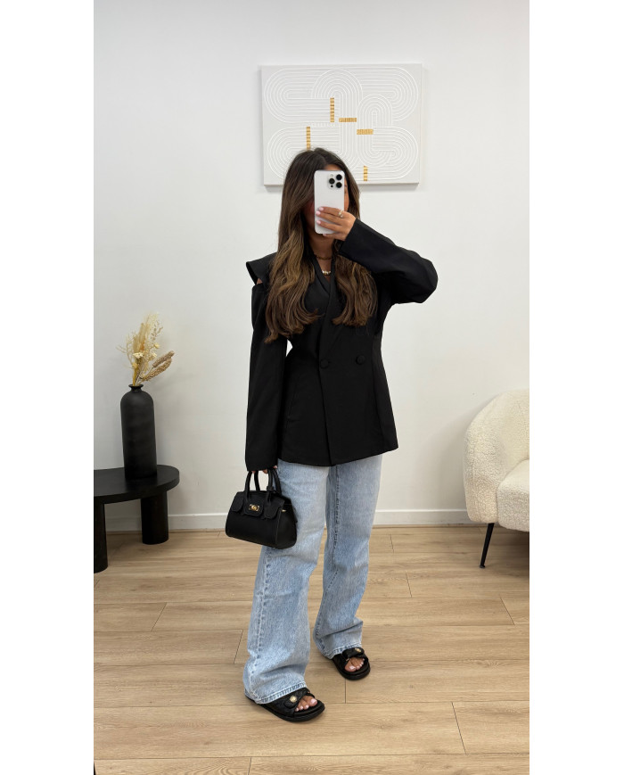 Blazer épaule ouverte Noir