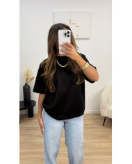 T-shirt épaulettes noir