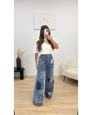 Jean évasé Patchwork 🪡