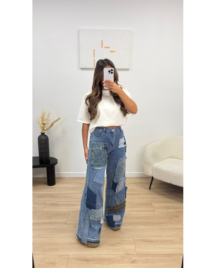 Jean évasé Patchwork 🪡