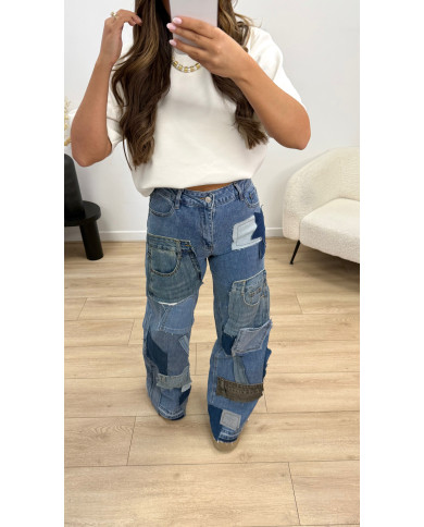Jean évasé Patchwork 🪡
