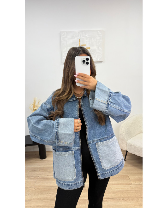 Veste en jean Set retroussé