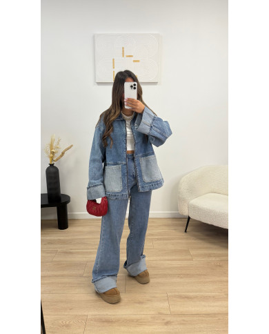 Veste en jean Set retroussé