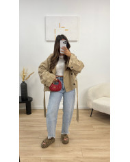 Trench parisienne taupe