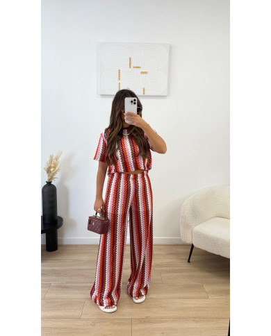 Ensemble crochet multi bordeaux