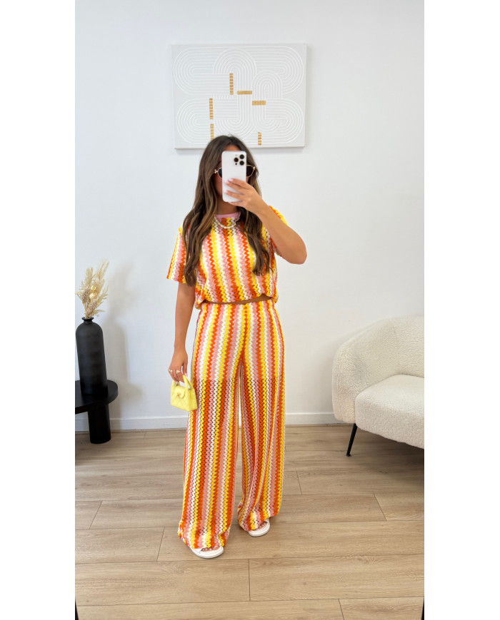 Ensemble crochet multi Rose