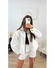 Ensemble Veste + Short pois noir