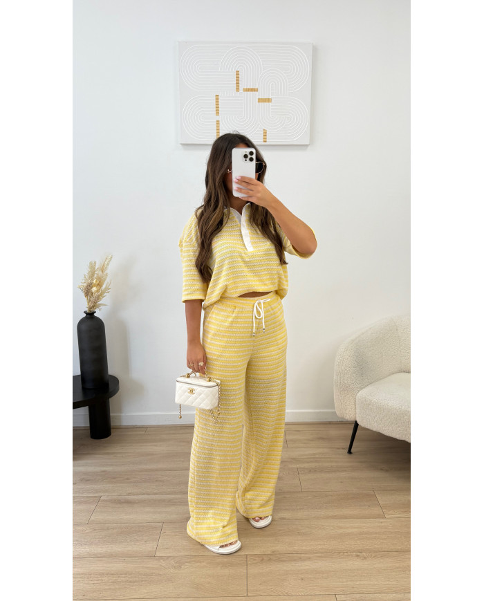 Ensemble crochet marin Jaune