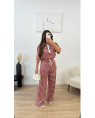 Jean évasé pois Noir & blanc