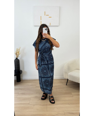 Robe Noué bandana bleu