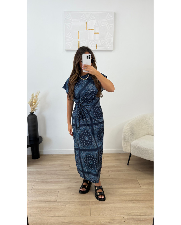 Robe Noué bandana bleu