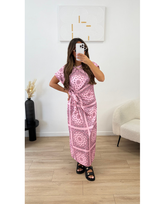 Robe Noué bandana Rose