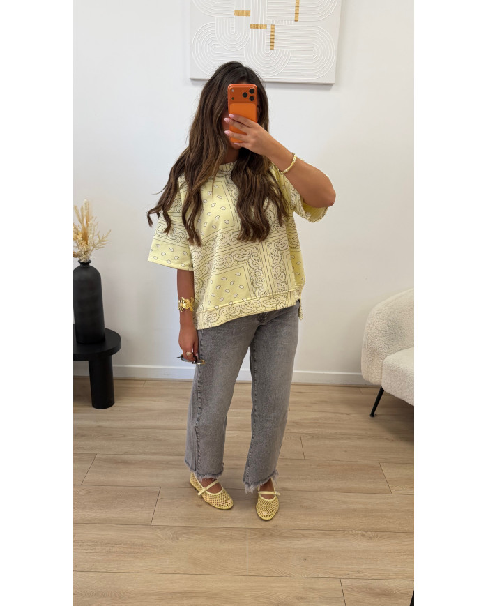 T-shirt épais bandana Jaune