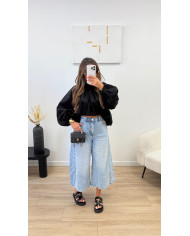 Bermuda jean délavé Choco