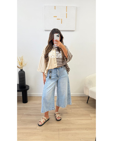 T-shirt rayé bicolore Studio Choco