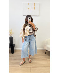 T-shirt rayé bicolore Studio Choco