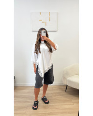 Chemise satin bandana rouge