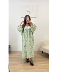 Robe gaz de coton bandana bleu ciel ( précommande )