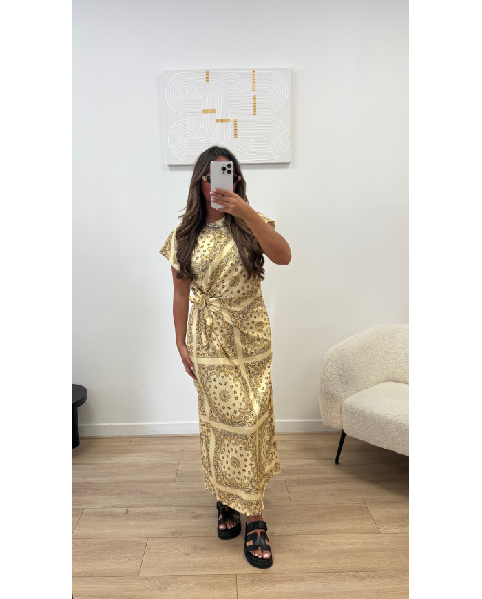 Robe noué bandana jaune