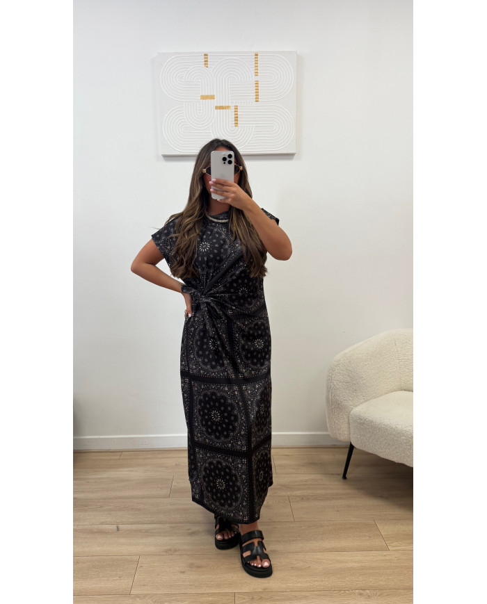 Robe noué bandana noir