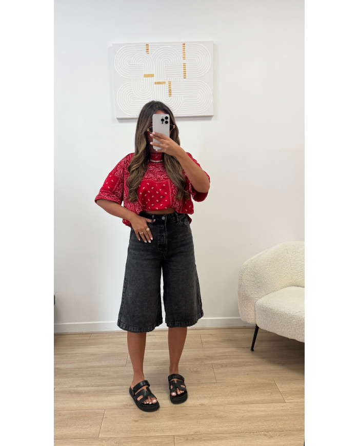 T-shirt épais bandana rouge