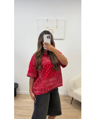 T-shirt épais bandana rouge