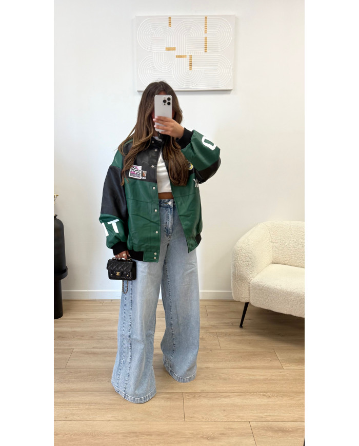 Bombers Vintage Vert & Noir