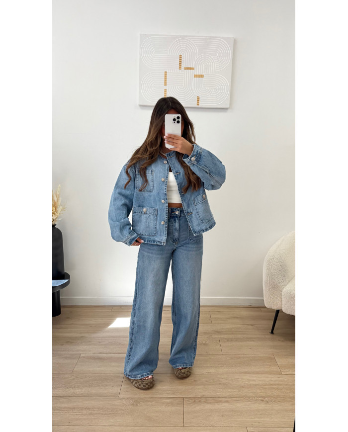 Veste en jean bijoux  Sand