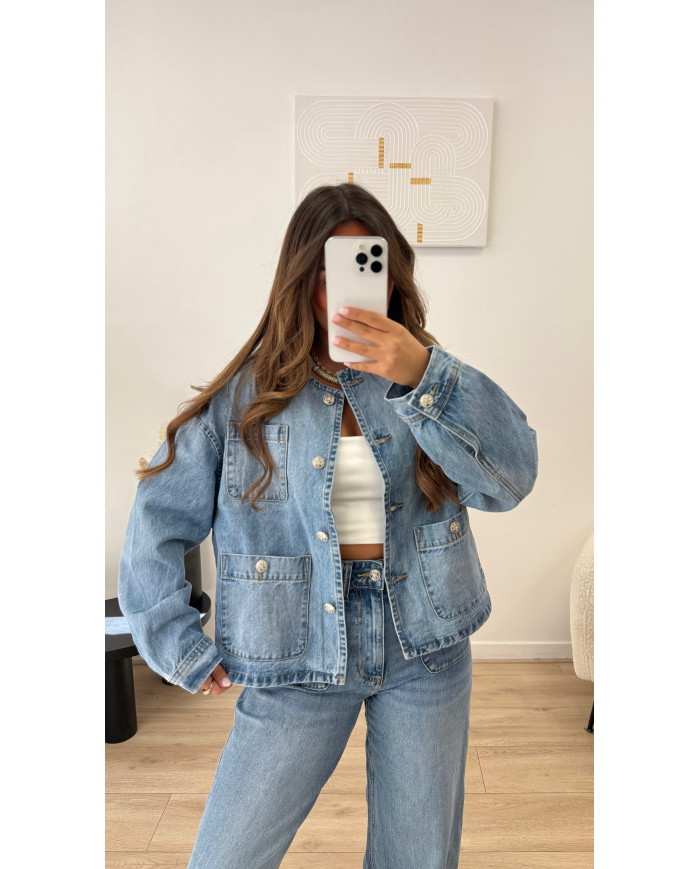 Veste en jean bijoux  Sand