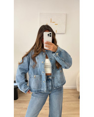 Veste en jean bijoux  Sand