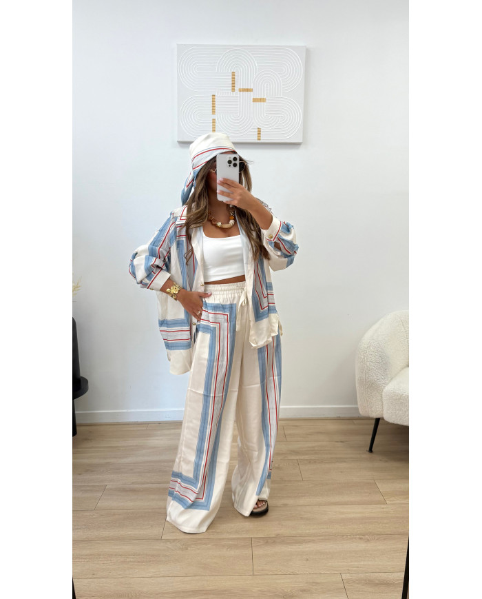 Ensemble santorini Bleu 3 pièces